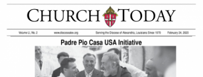 Diocesan Paper of Alexandria, Louisiana Features the March 19 CHI Event