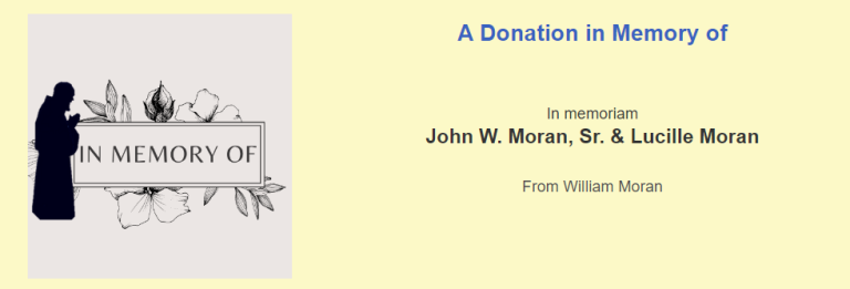 In memoriam John W. Moran, Sr. & Lucille Moran