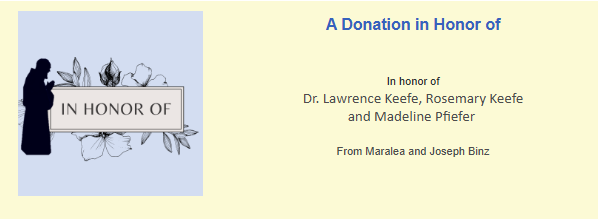 Maralea and Joseph Binz Dr. Keefe Rosemary Keefe, Madeline Pfiefer
